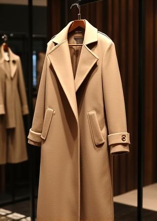 Lussuoso cappotto in cashmere e lana